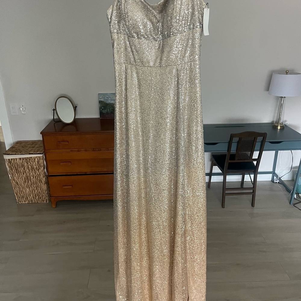 Silver and Gold Sequin Gown